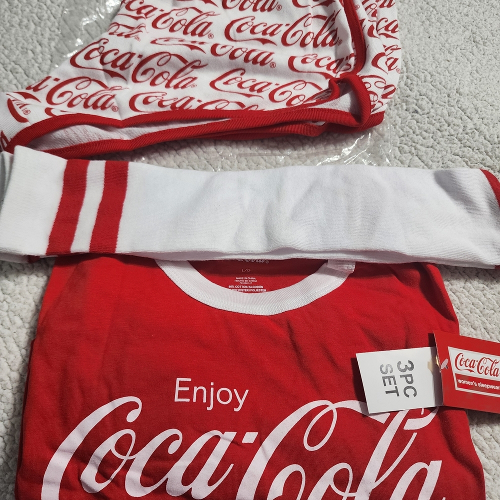 Coca-Cola Red and White Apparel Set
